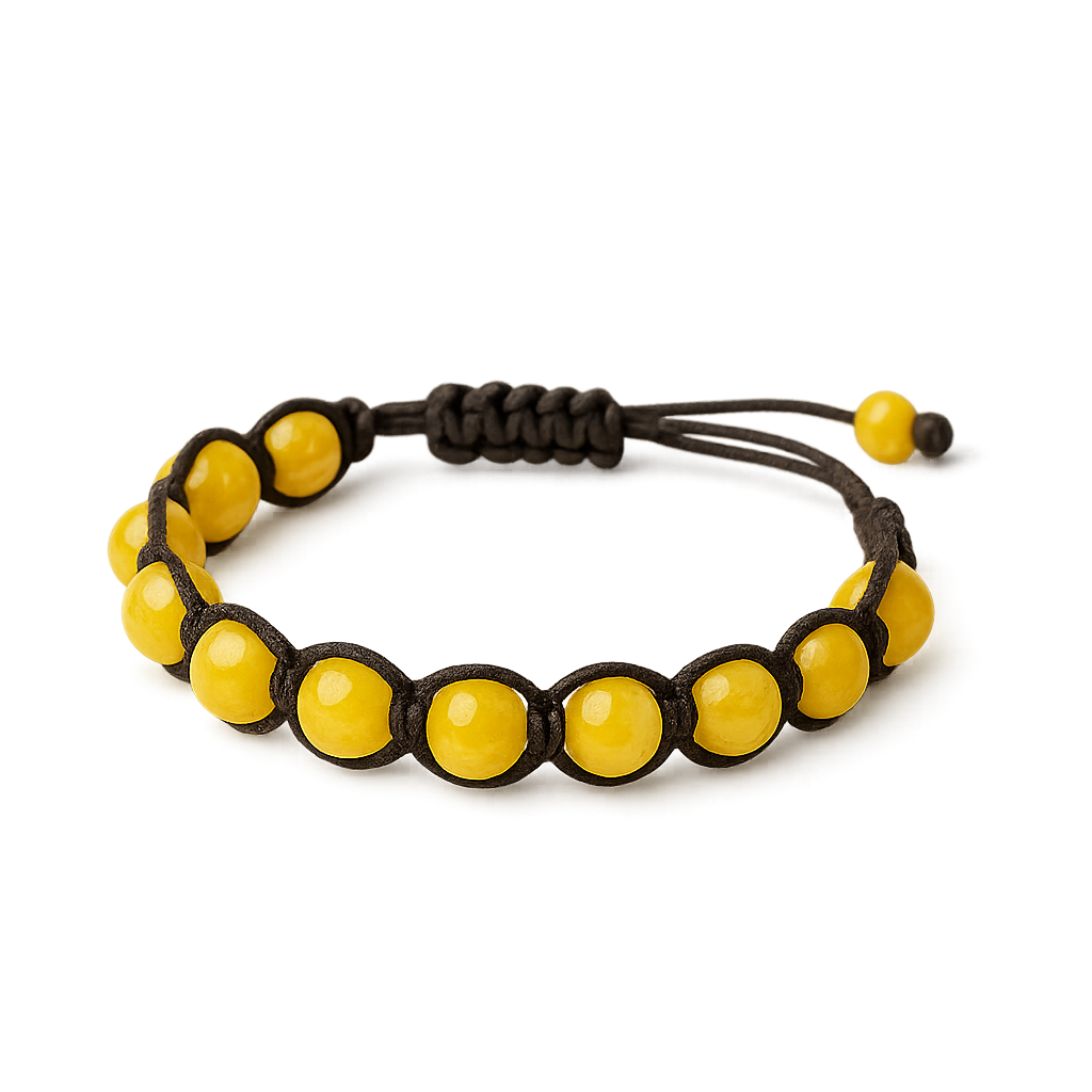 Tre Cime – Bracciale talismano in pietre gialle